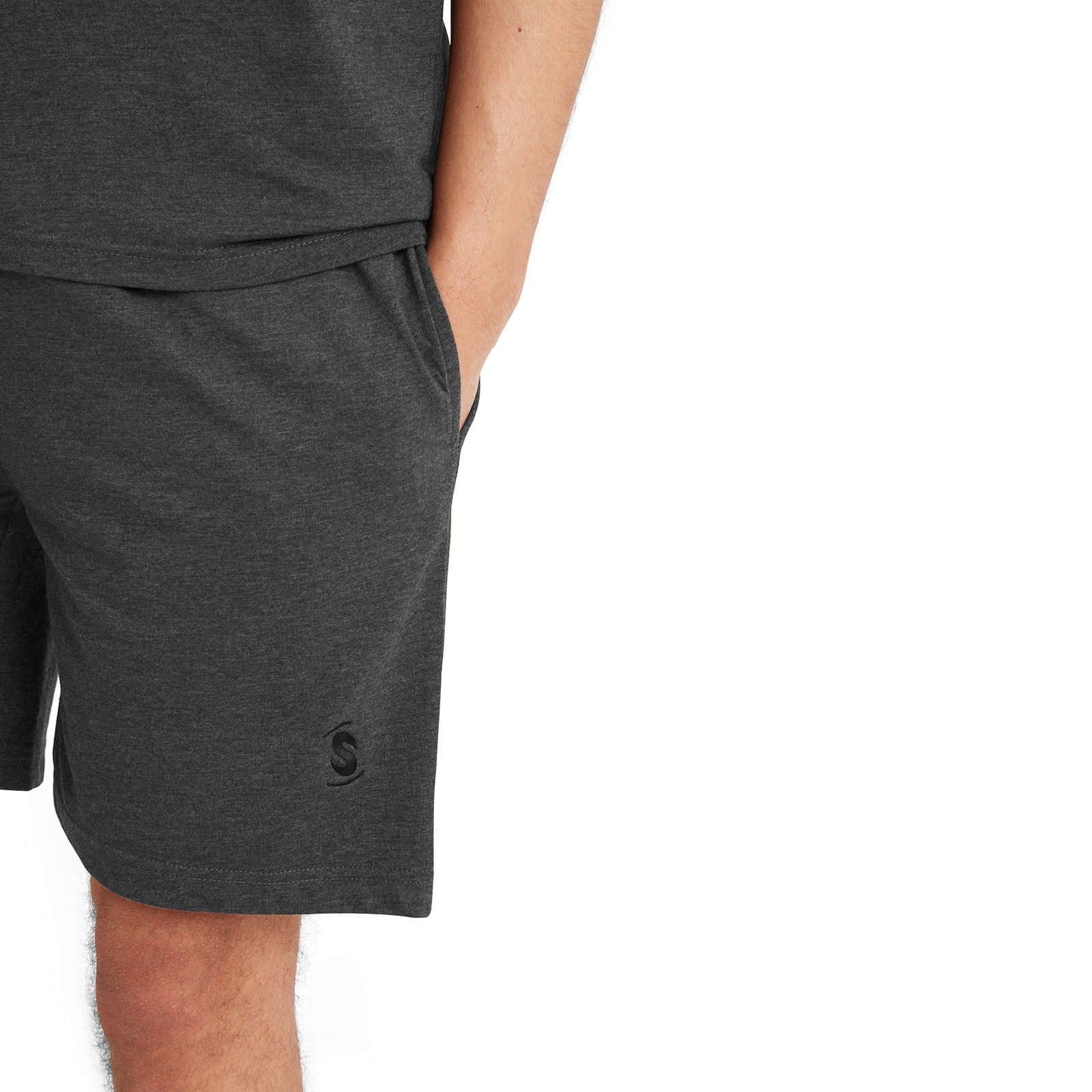 Snuggaroo Mens Raglan Short Sleeve Crew Neck T-Shirt Shorts PJs Pyjama Set