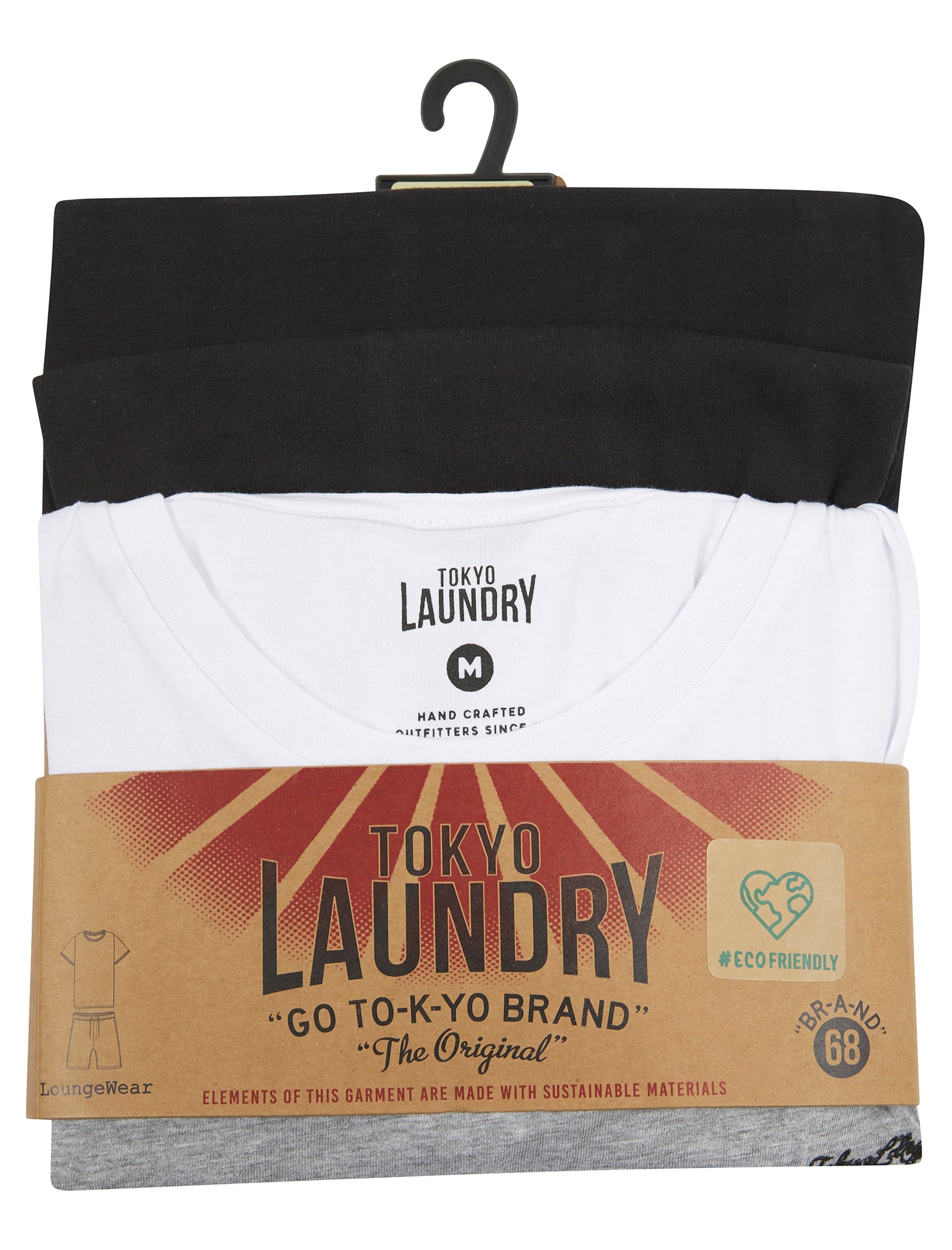 Tokyo Laundry Pyjama Set Mens Cotton T-Shirt and Shorts Loungewear PJs Sleepwear