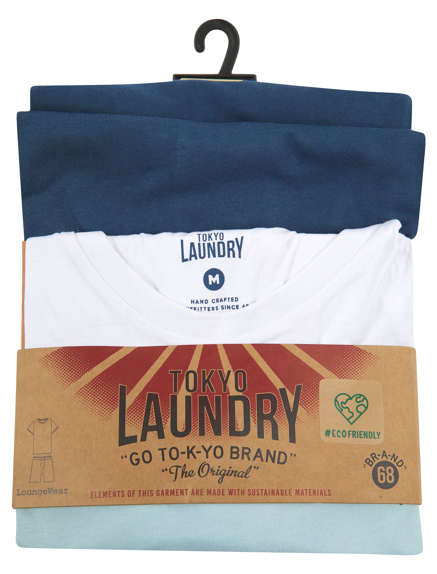 Tokyo Laundry Pyjama Set Mens Cotton T-Shirt and Shorts Loungewear PJs Sleepwear