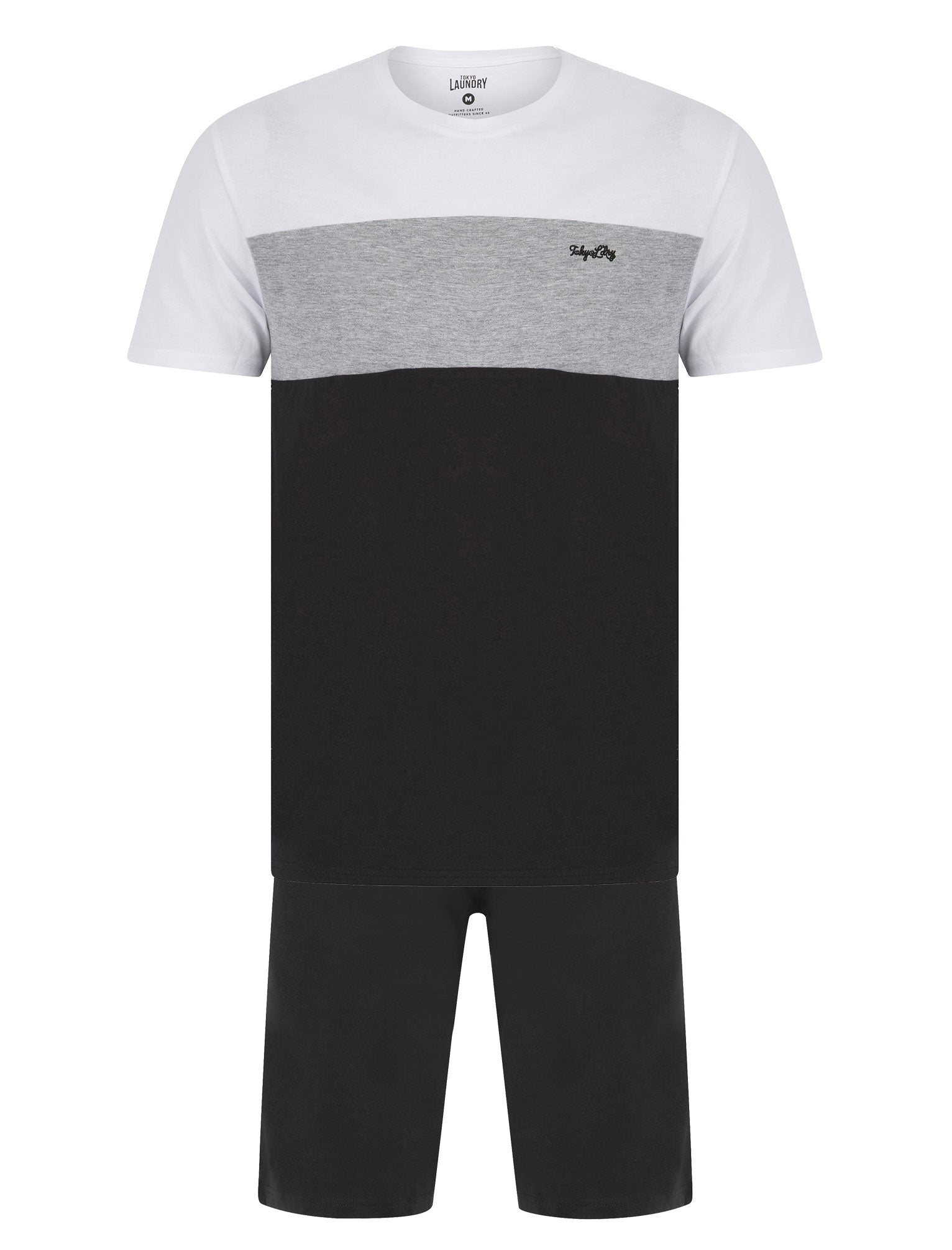 Tokyo Laundry Pyjama Set Mens Cotton T-Shirt and Shorts Loungewear PJs Sleepwear
