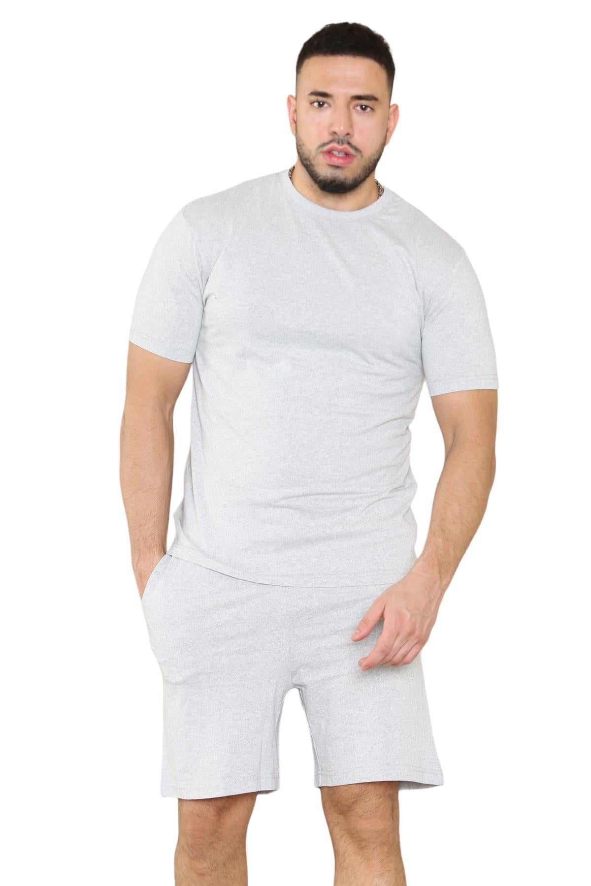 2 Pack Mens Pyjamas T Shirt Shorts Set Nightwear Loungewear Short Sleeve Pjs