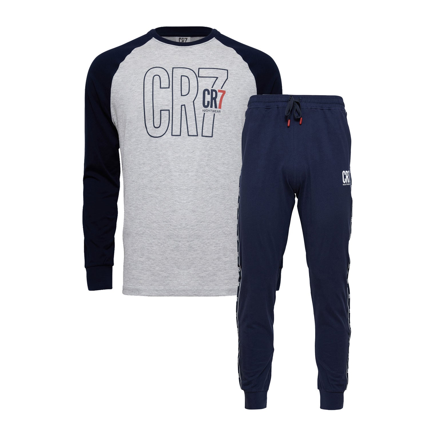 CR7 Boys Pyjama Long Sleeve Top & Bottoms Breathable Cotton Lounge Set