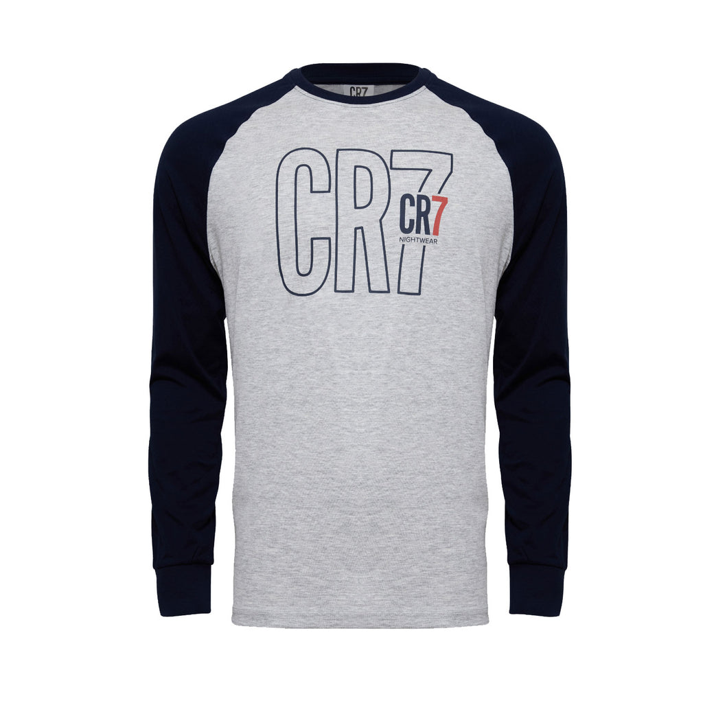 CR7 Boys Pyjama Long Sleeve Top & Bottoms Breathable Cotton Lounge Set
