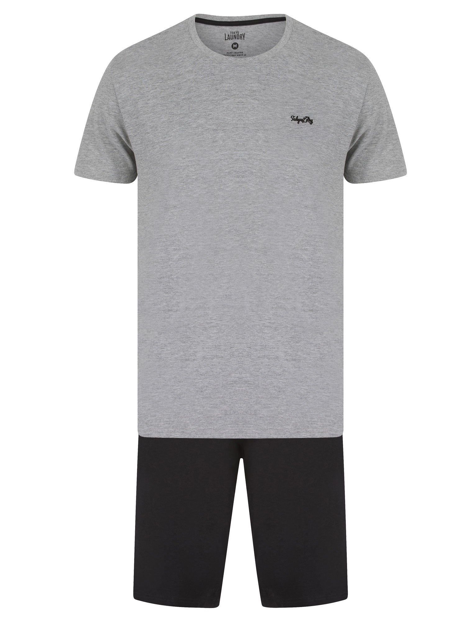 Tokyo Laundry Pyjama Set Mens Cotton T-Shirt and Shorts Loungewear PJs Sleepwear