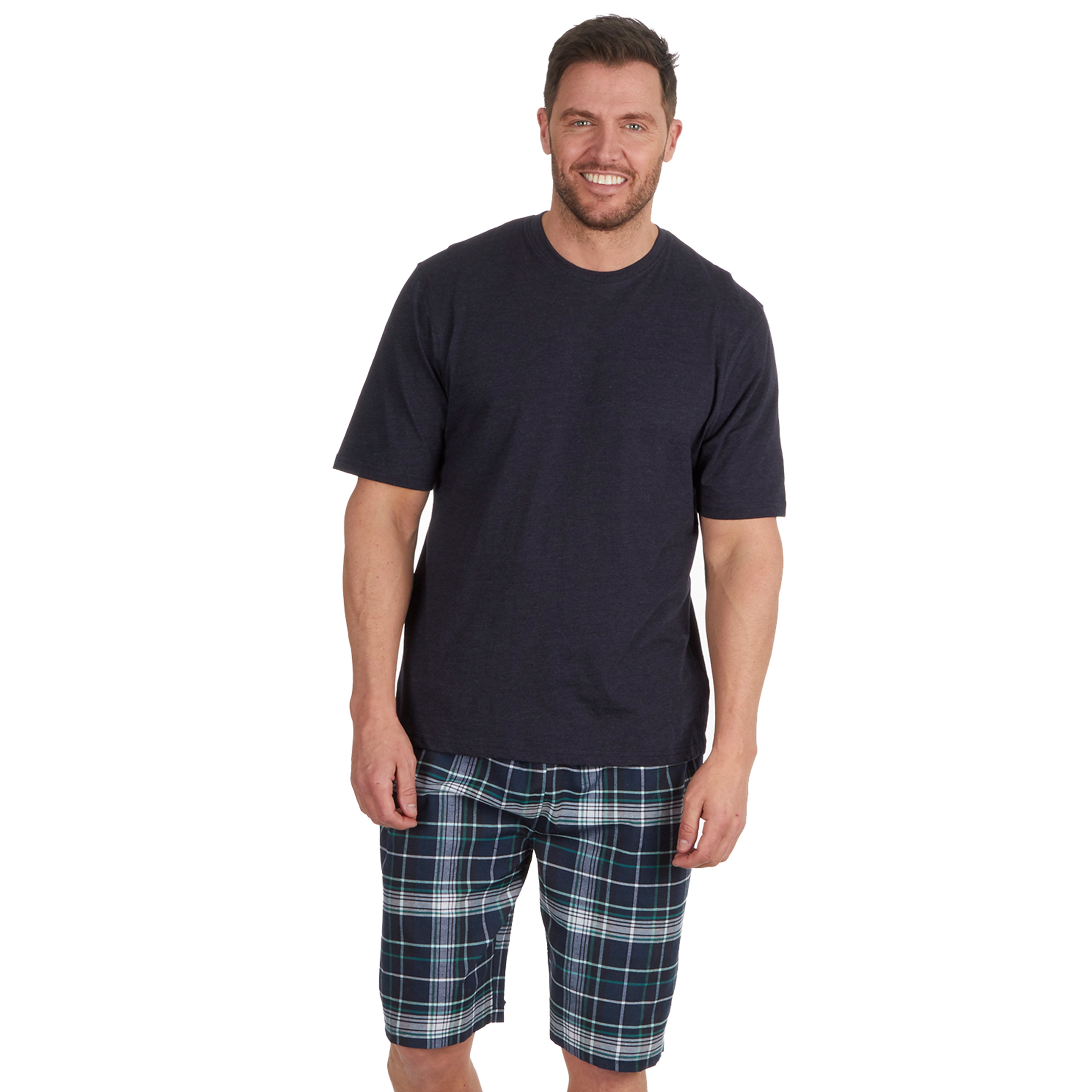 Mens Shorty Pyjamas T-Shirt and Shorts Pyjama Set Summer Medium Large XL XXL UK