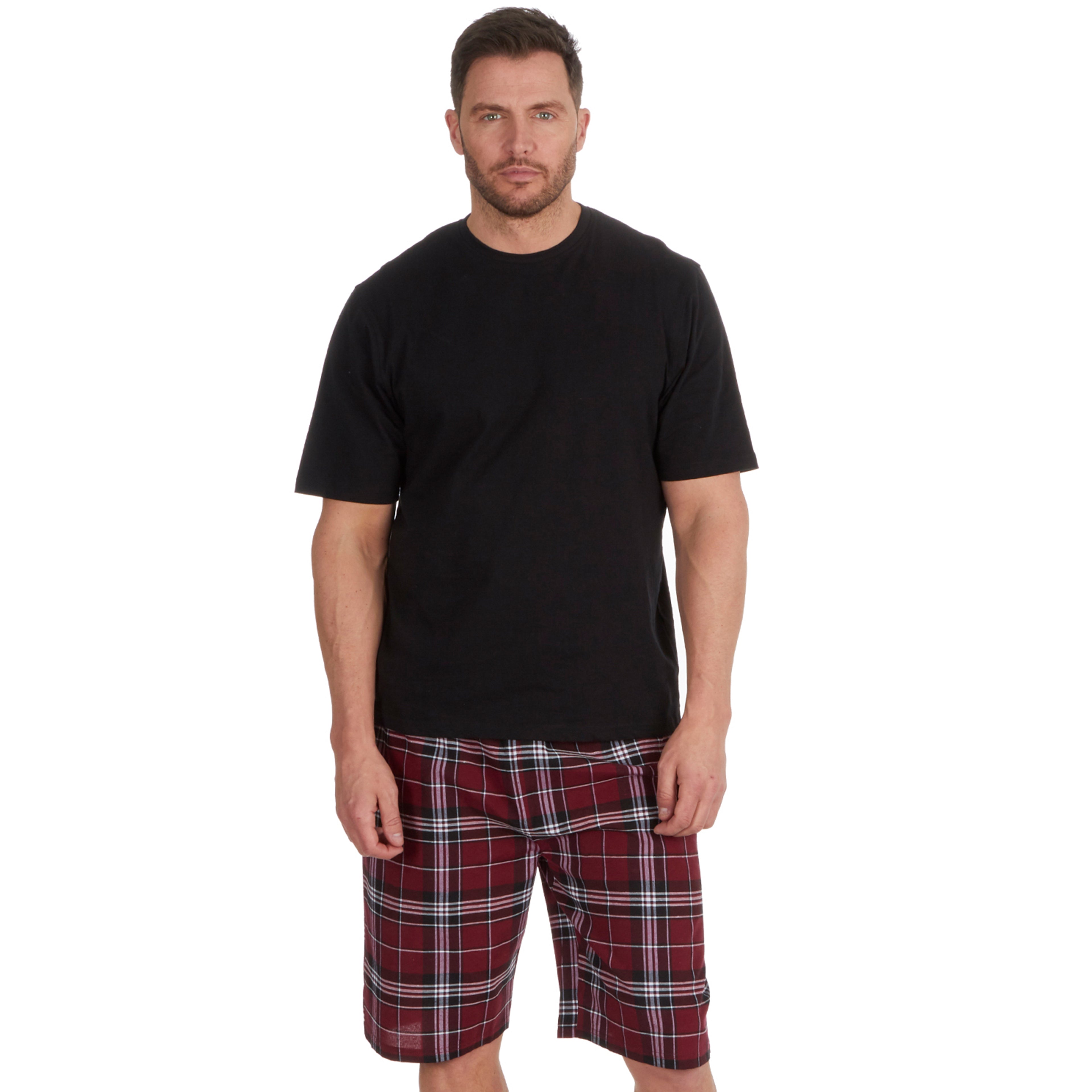 Mens Shorty Pyjamas T-Shirt and Shorts Pyjama Set Summer Medium Large XL XXL UK