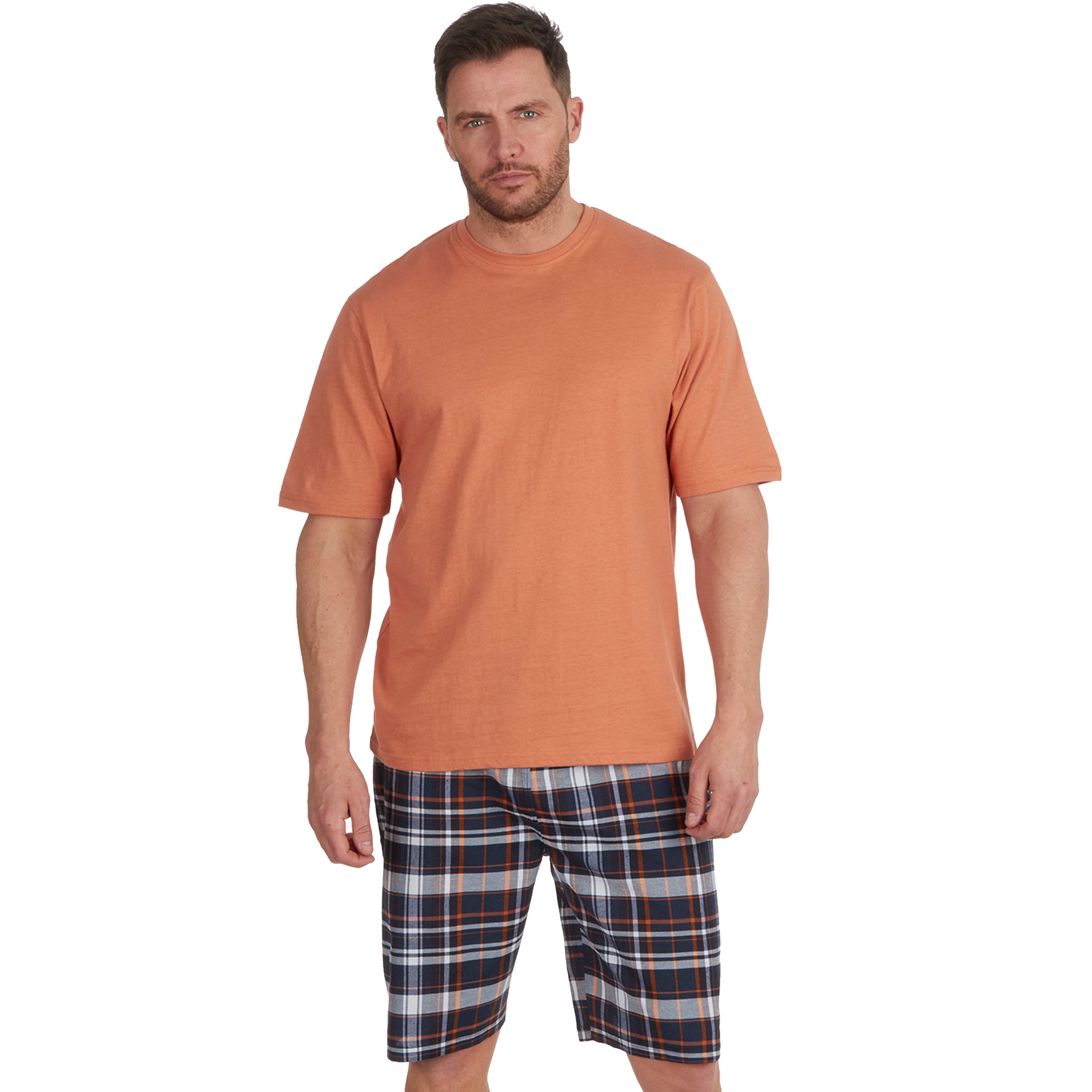 Mens Shorty Pyjamas T-Shirt and Shorts Pyjama Set Summer Medium Large XL XXL UK