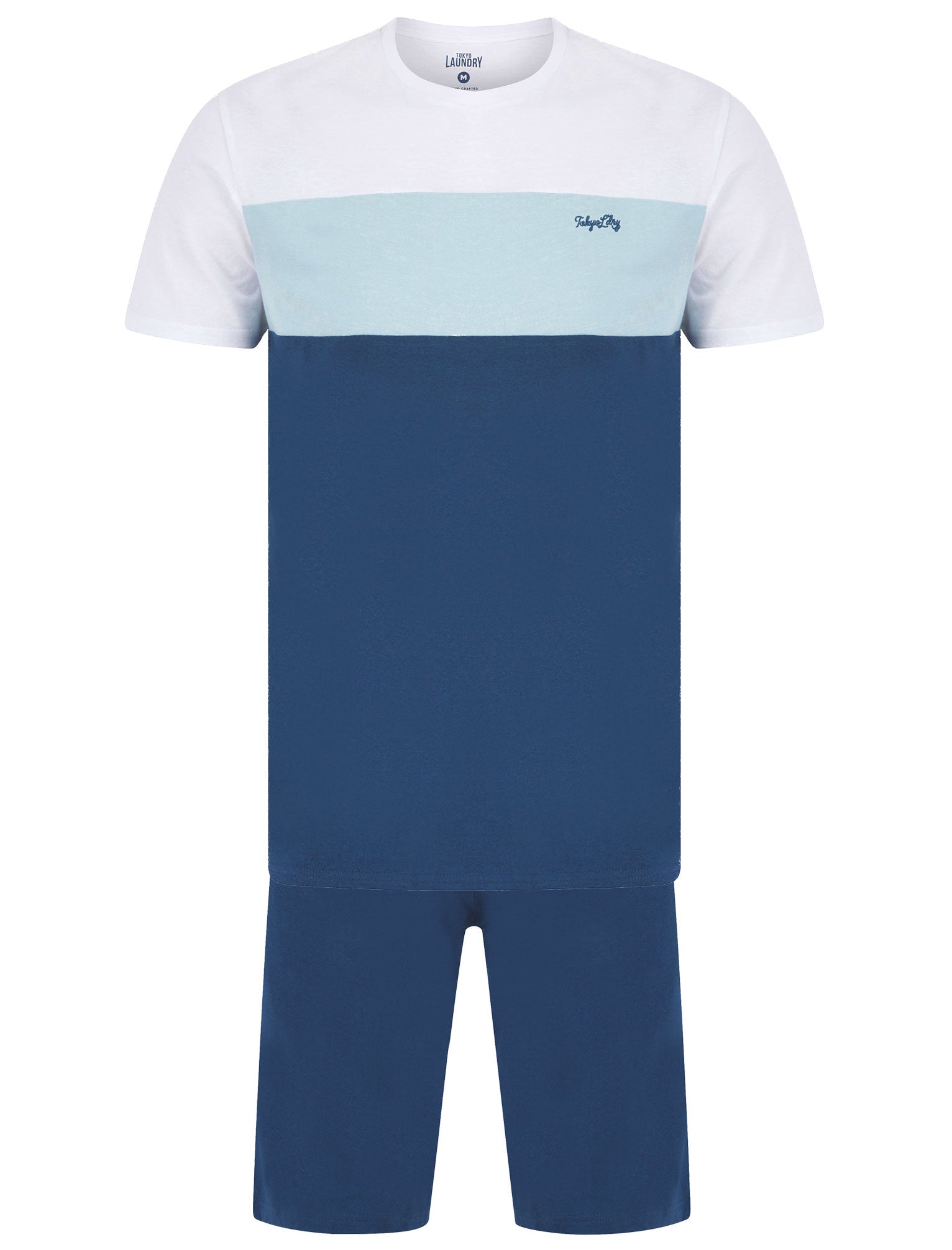 Tokyo Laundry Pyjama Set Mens Cotton T-Shirt and Shorts Loungewear PJs Sleepwear