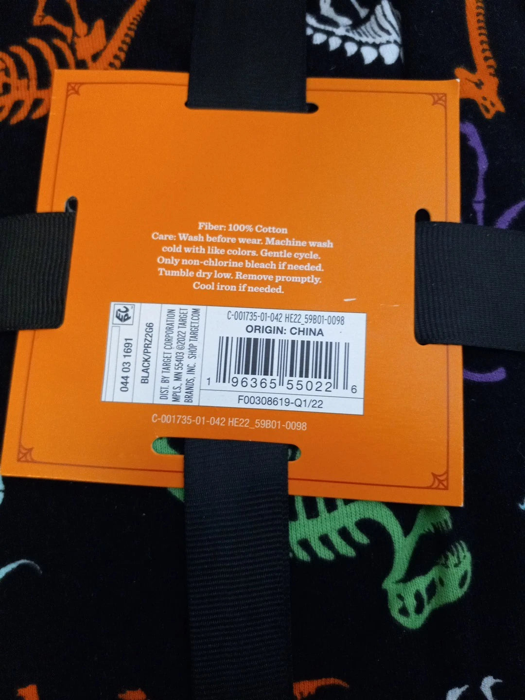 Hyde & Eek Men's 2 Piece Sleep Set Halloween Black With Dinosaurs Size Large NWT