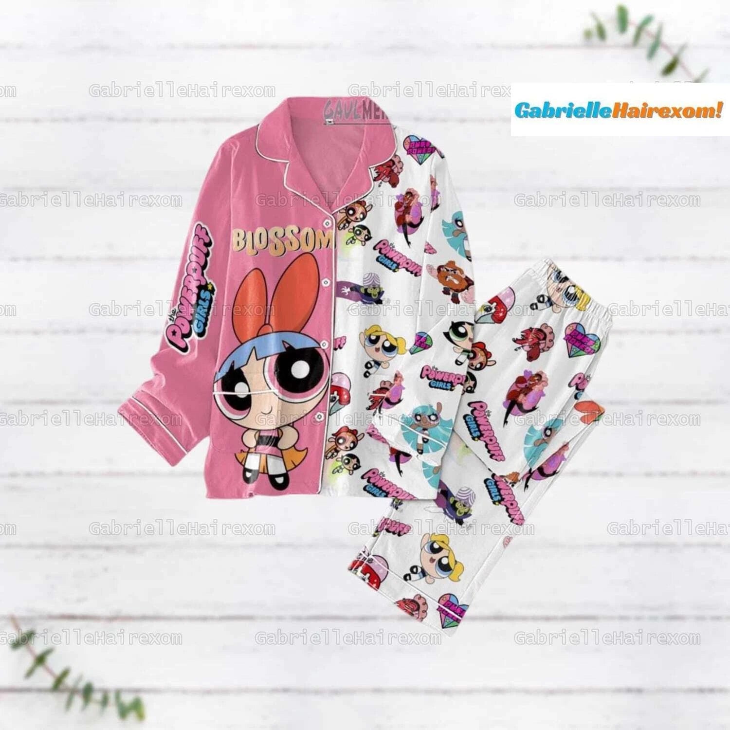 Powerpuff Girls Pajamas, Buttercup Bubbles Blossom Women?S Pajamas Set,