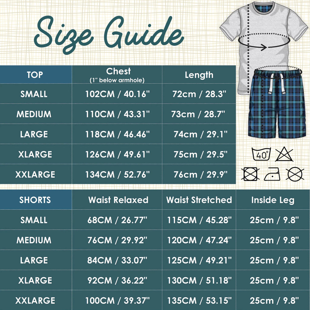 Mens Shorty Pyjamas T-Shirt and Shorts Pyjama Set Summer Medium Large XL XXL UK