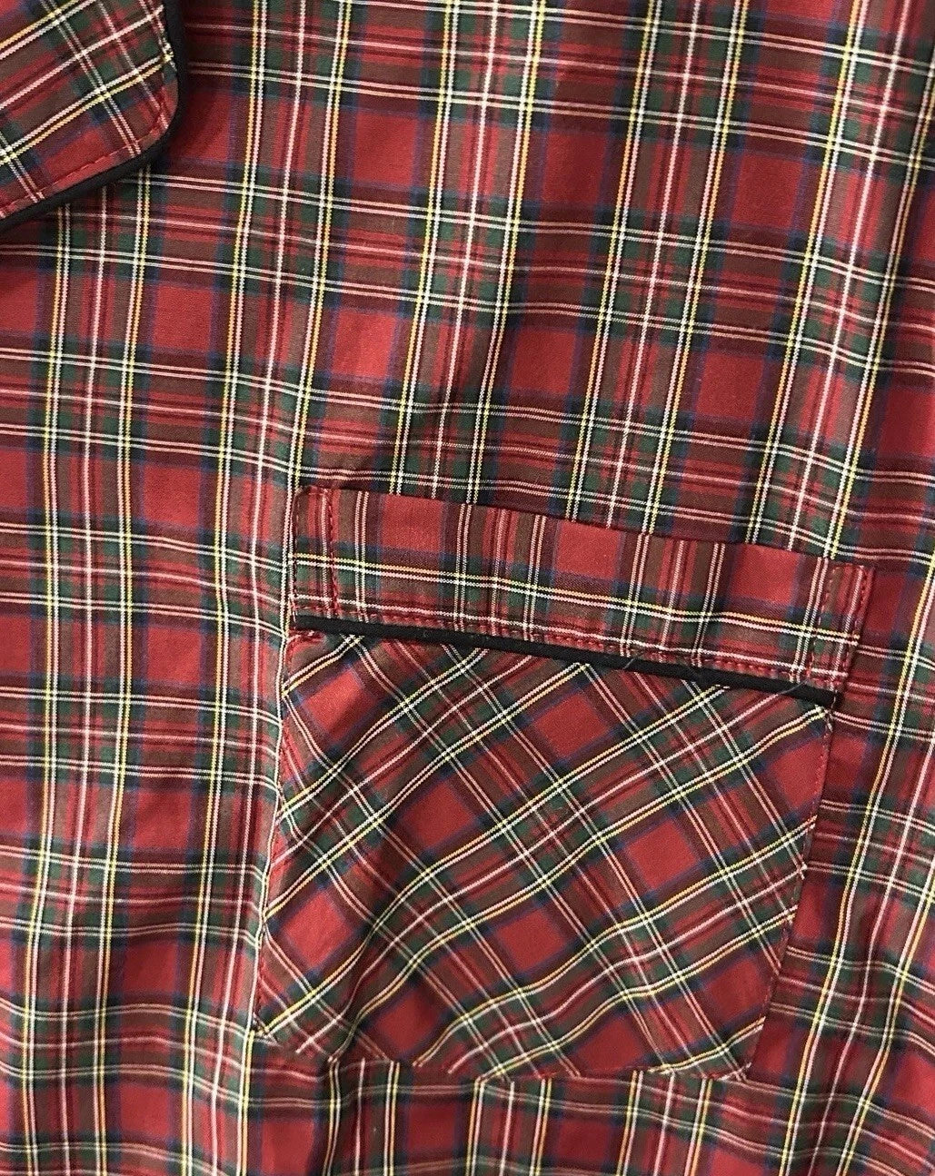 Hanes Men's Size XL Woven Cotton Blend Red Plaid Pajama Set NEW