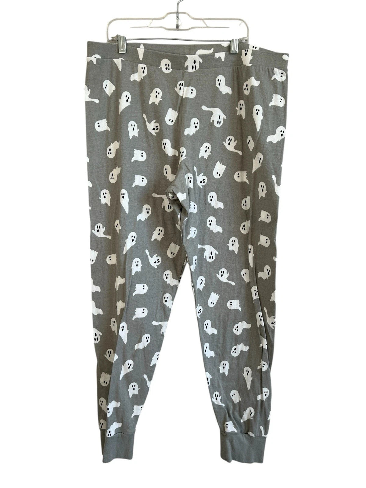 Men’s Large Ghost 2 Pajama Set 100% Cotton Gray Size Large Soft  Halloween