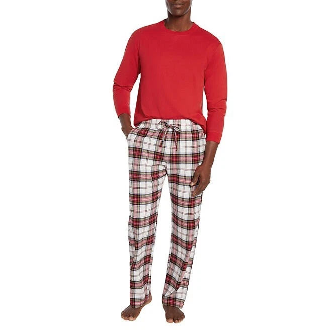 Gap Men's Flannel Pajama Set Size Large Cherry Plaid