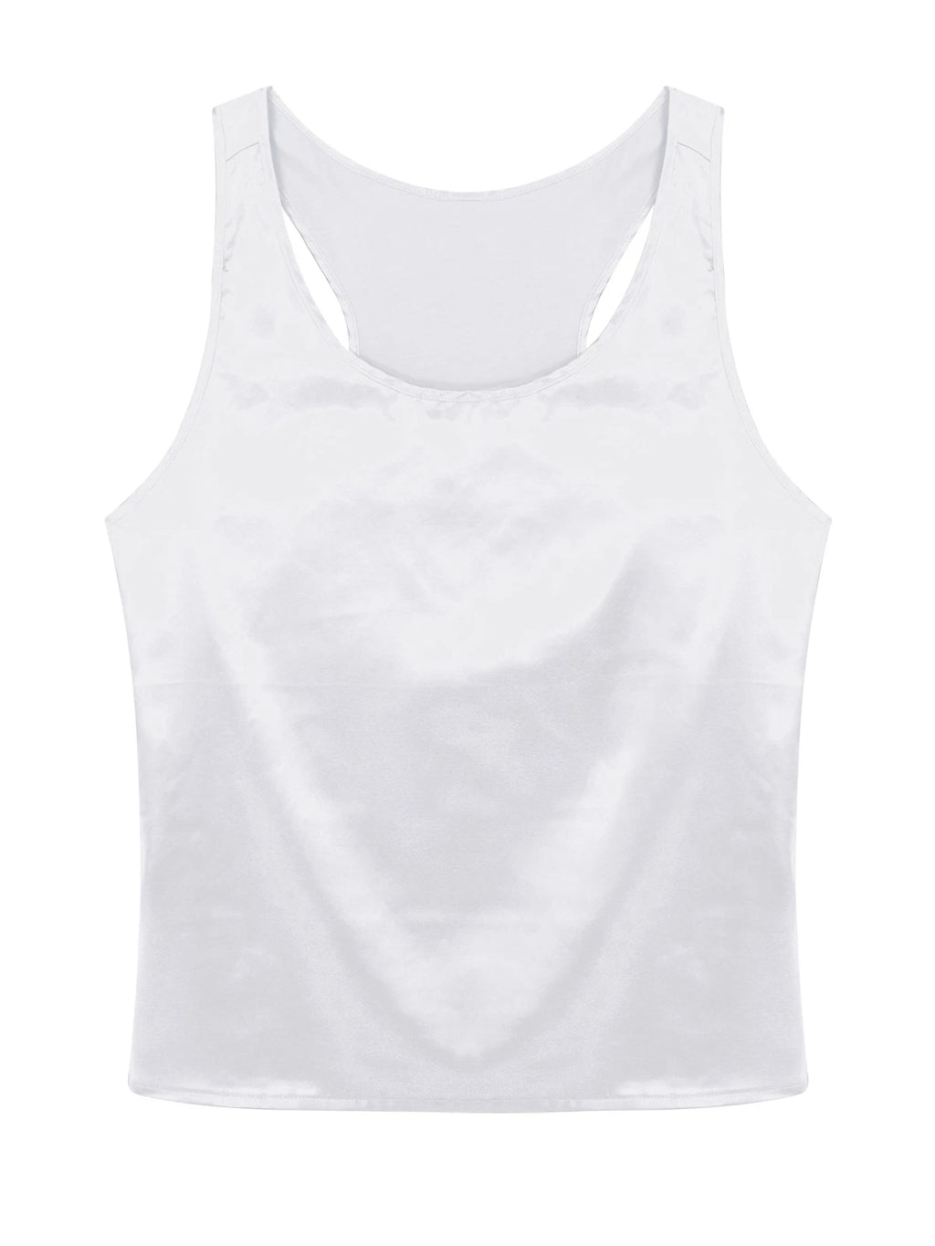 Mens Satin Pajamas Set Sleeveless Tank Top with Shorts Sleepwear Nightwear