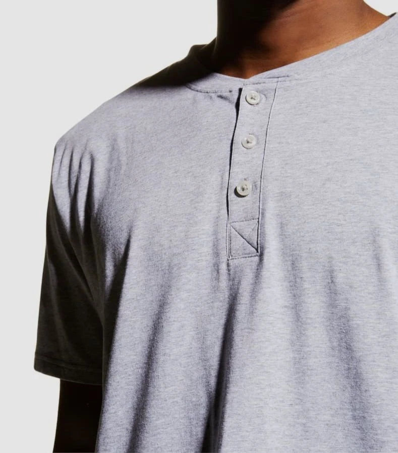 $98 Bedhead Men Grey Henley Cotton Stretch Relaxed Sleepwear Pajama Set Size XXL