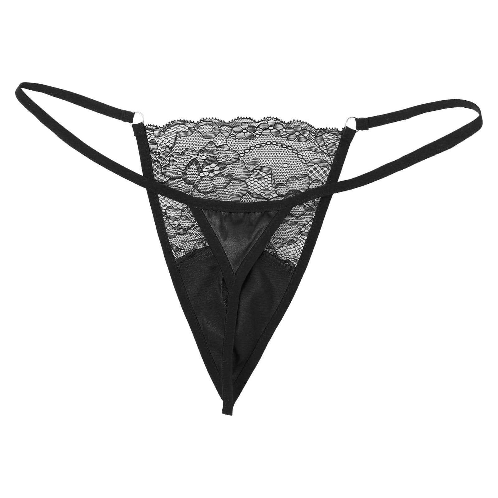 Man Nightwear See Through Set Gay Crossdress Transparent Lingerie Silky Satin