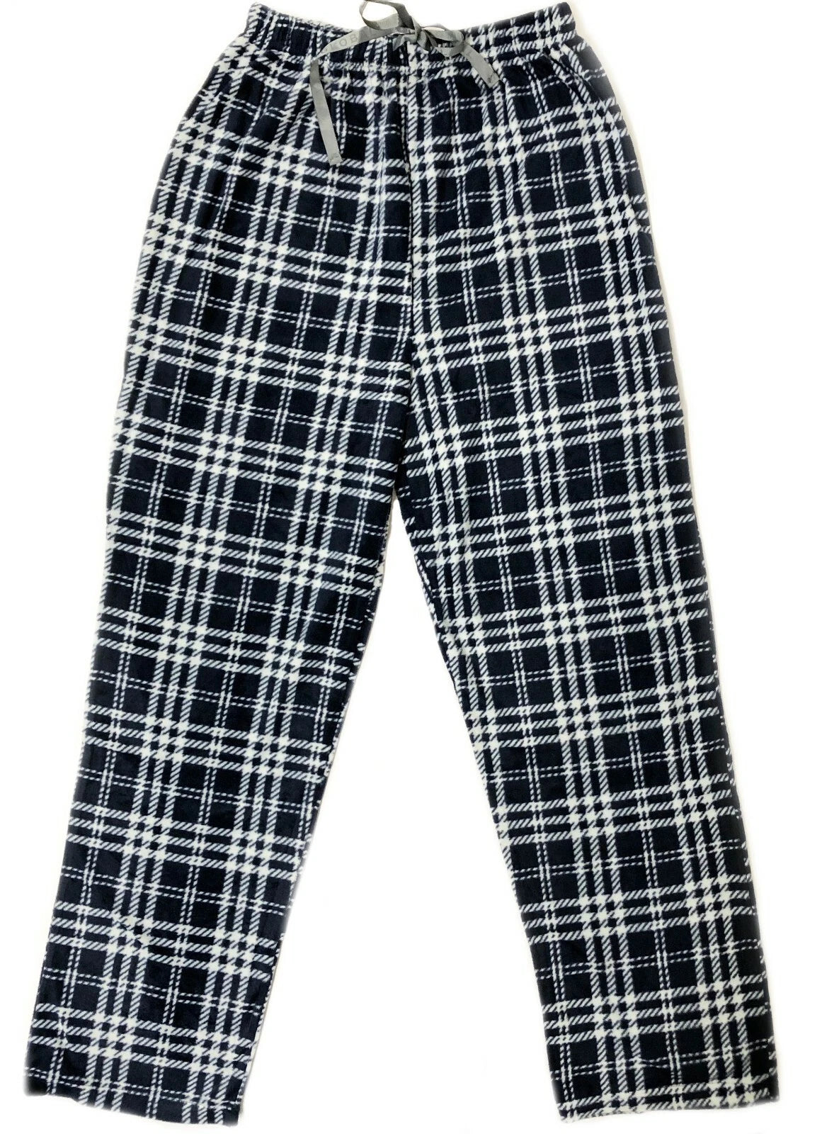 Men's Long Sleeve Pajama Lounge Set Comfortable PJ's Soft Fleece Plaid Sleepwear