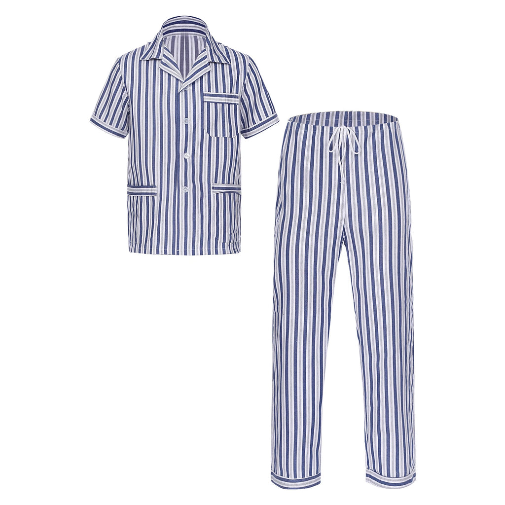 Mens Homewear Sleep Pajama Set Outfit Sleepwear Pockets Nightgown With Pants