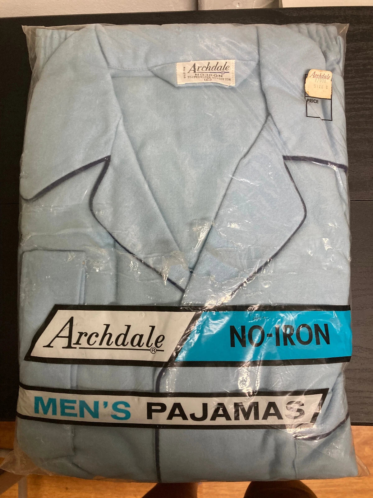 mens vintage light blue pajama set NEW Archdale (size 42/44)