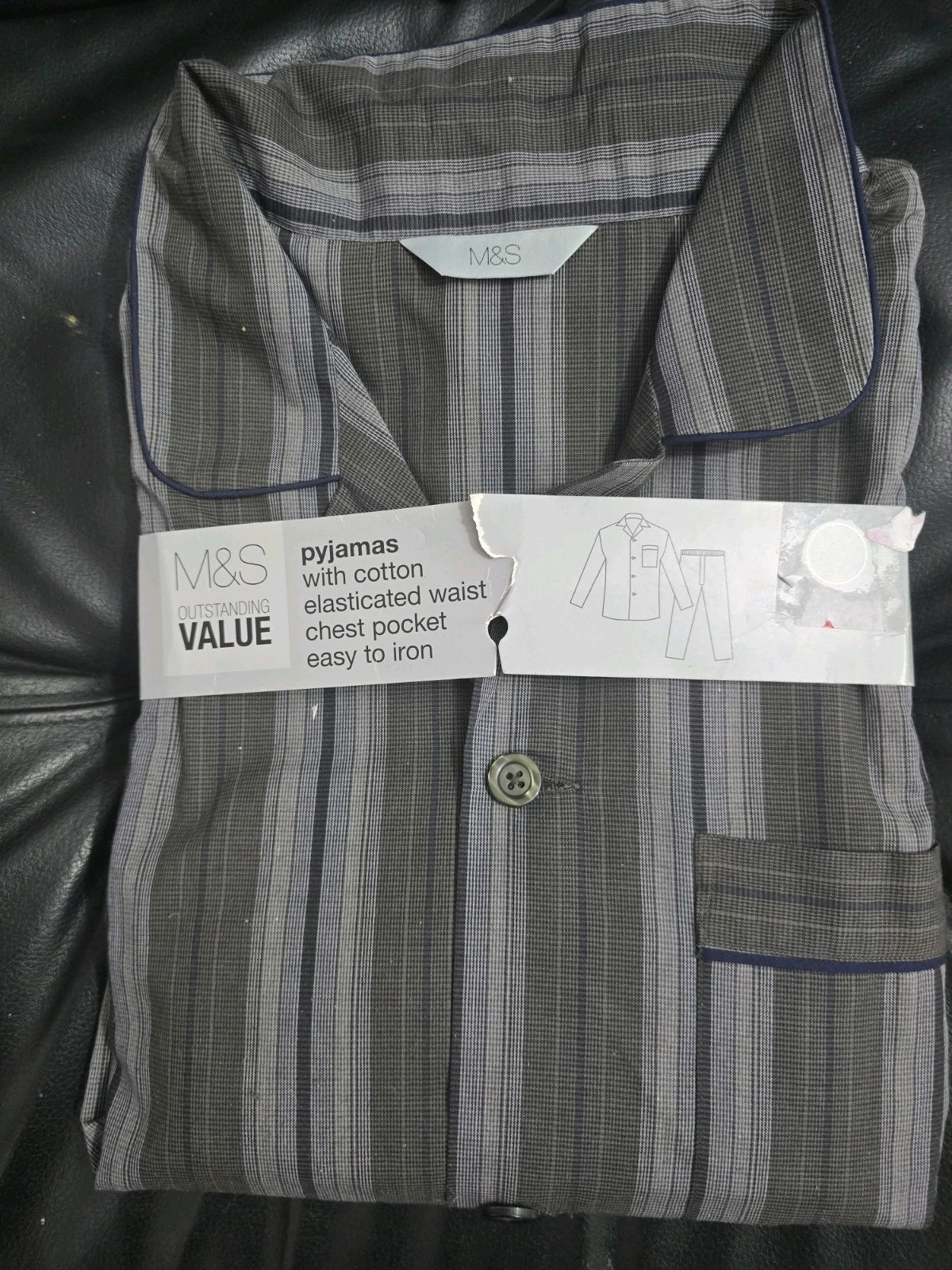 mens pyjamas set long sleeve Xxl 47/49 Chest