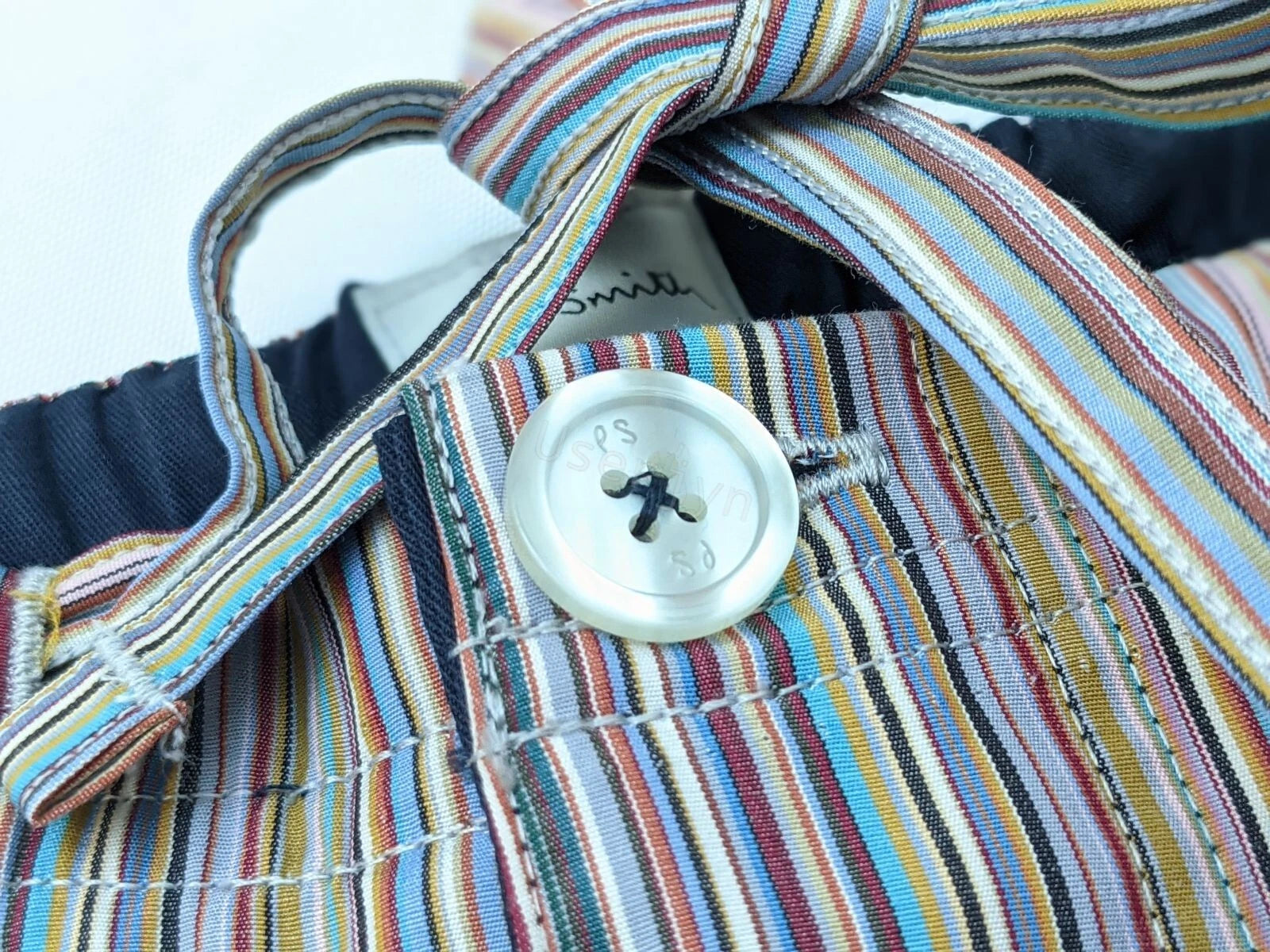 Paul Smith Pyjama Set - BNWT Signature Stripe Short Sleeve Top & Long Bottoms