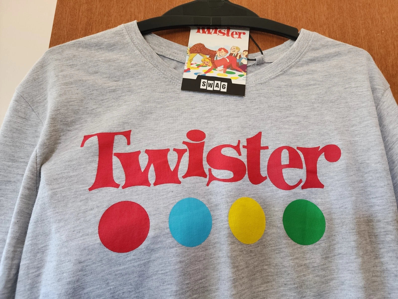 Hasbro Gaming Twister Mens Grey White Printed 2 Piece Pyjama Set Size M New