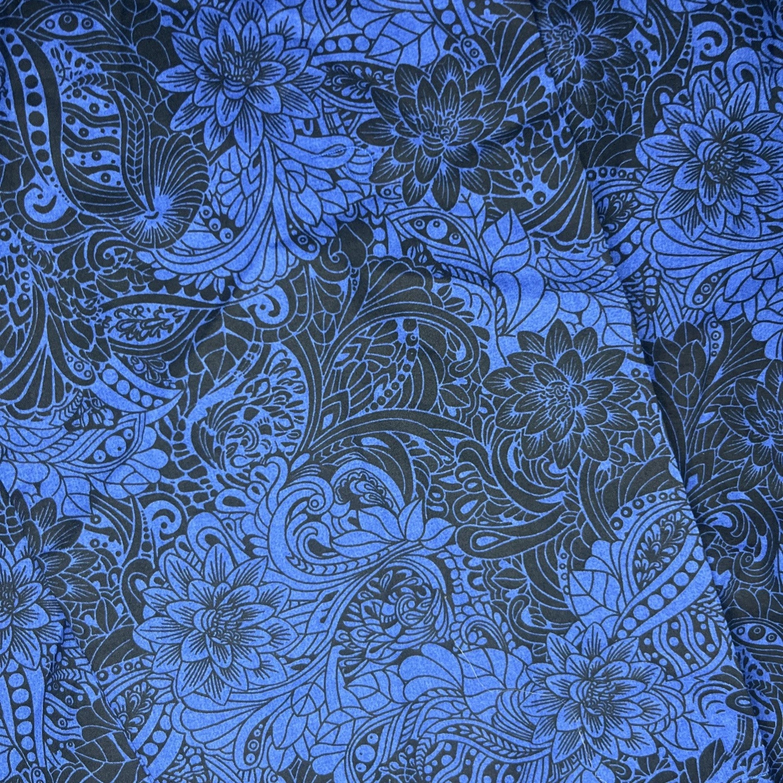 NWT Robert Graham Men's Loungewear Pajama 2Pc Blue Black Floral Paisley 2XL