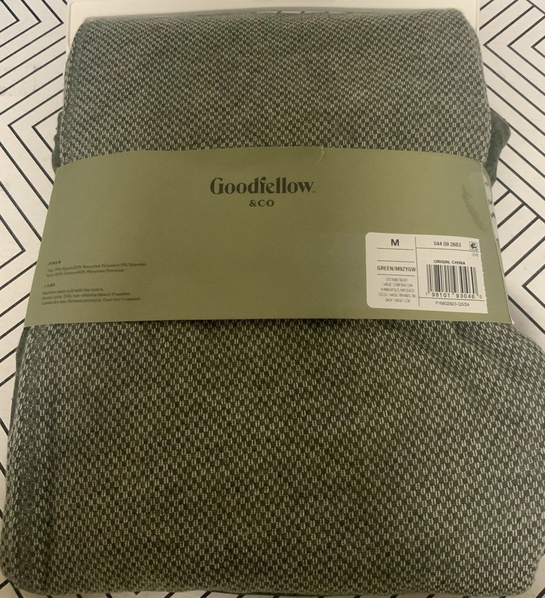 🥥 Goodfellow & Co Men's 2 Piece Green Pajama Set Size (M)🆕