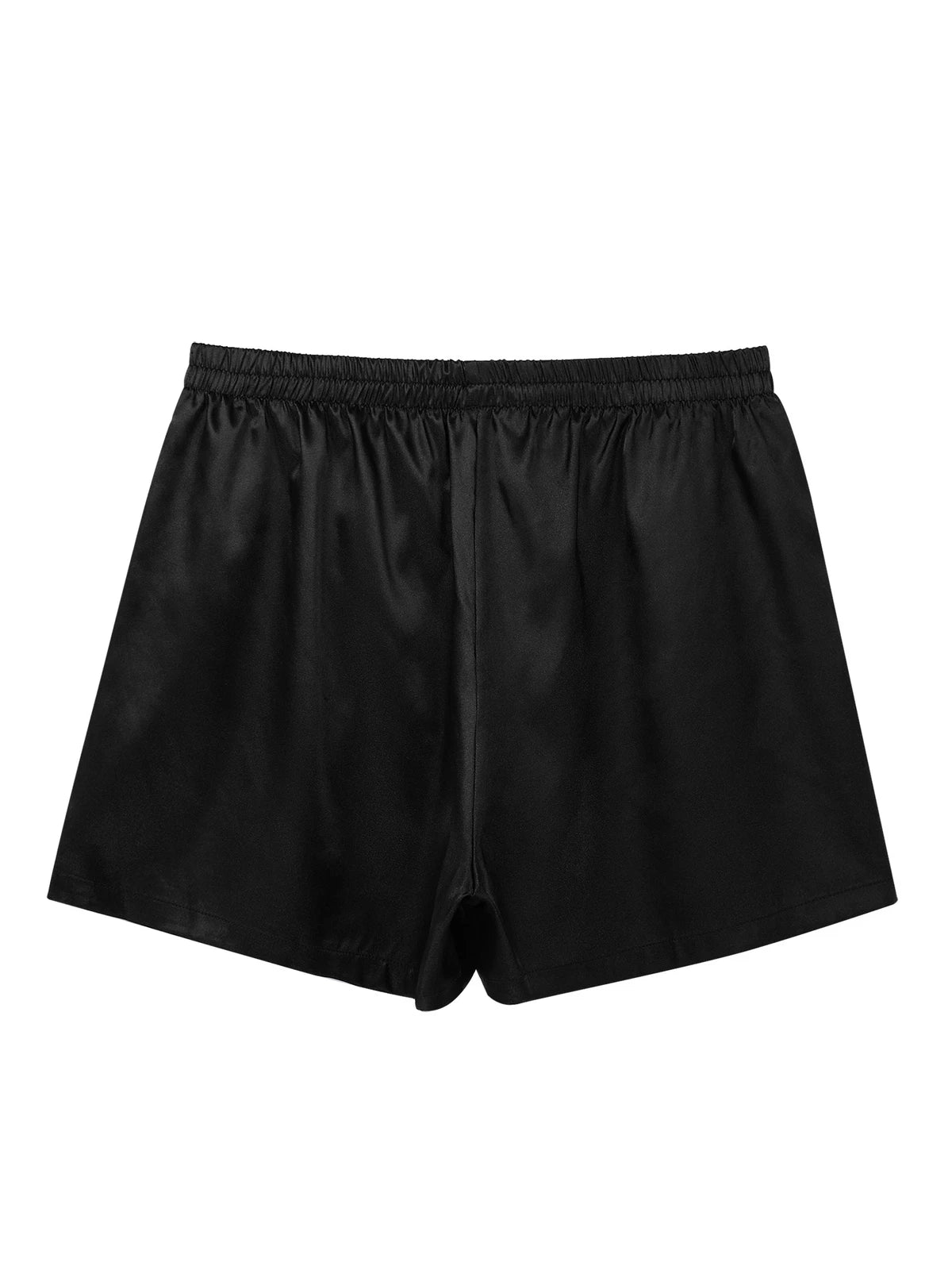 Mens Satin Pajamas Set Lounge Shorts Tank Top Silk Shirt Sleepwear Nightwear