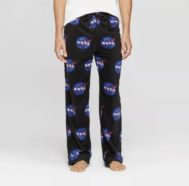 New! NASA Logo Novelty Pajama Bioworld Buzz Aldrin Men's Set Size: XL