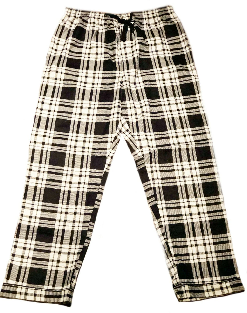 Men's Long Sleeve Pajama Lounge Set Comfortable PJ's Soft Fleece Plaid Sleepwear