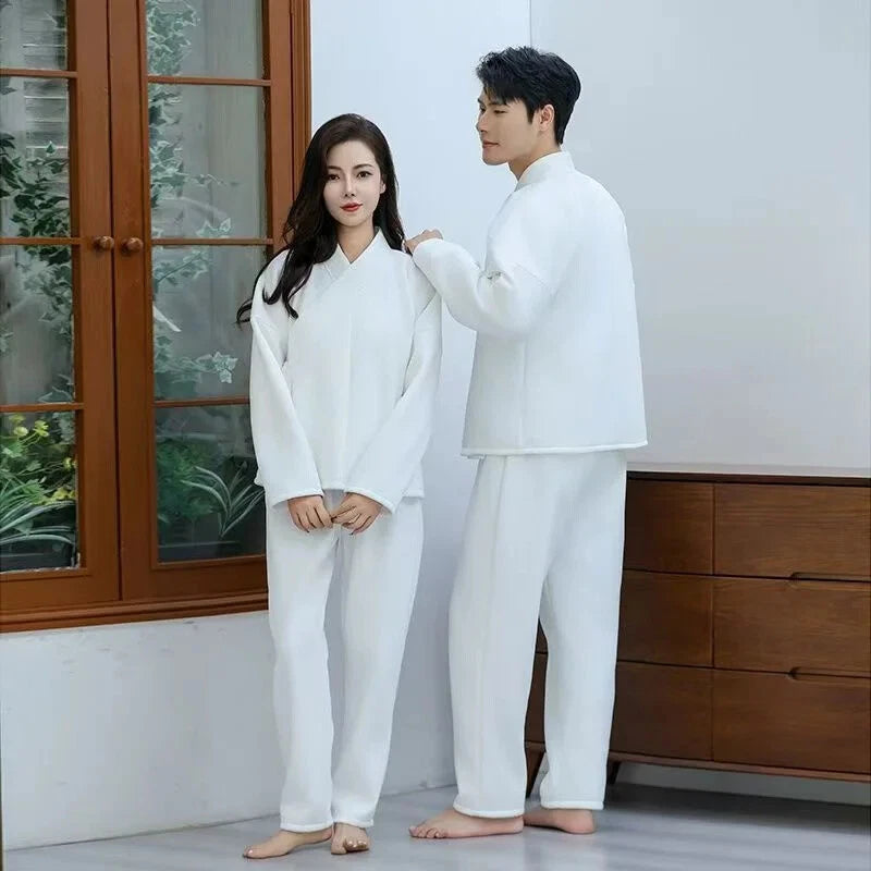 Hanfu Unisex Men Women White Tops Pants Underwear Costume Cosplay Innerwear