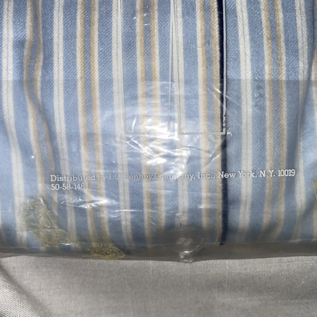 NIB AUSTIN MANOR Mens Blue/brown Striped Cotton Pajamas Long Sleeve & Leg Mens M