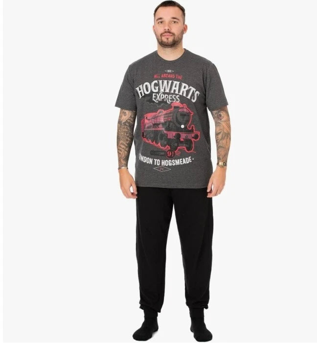 Men's Harry Potter Pyjamas Hogwarts Loungewear Comfy Short Sleeve Wizard