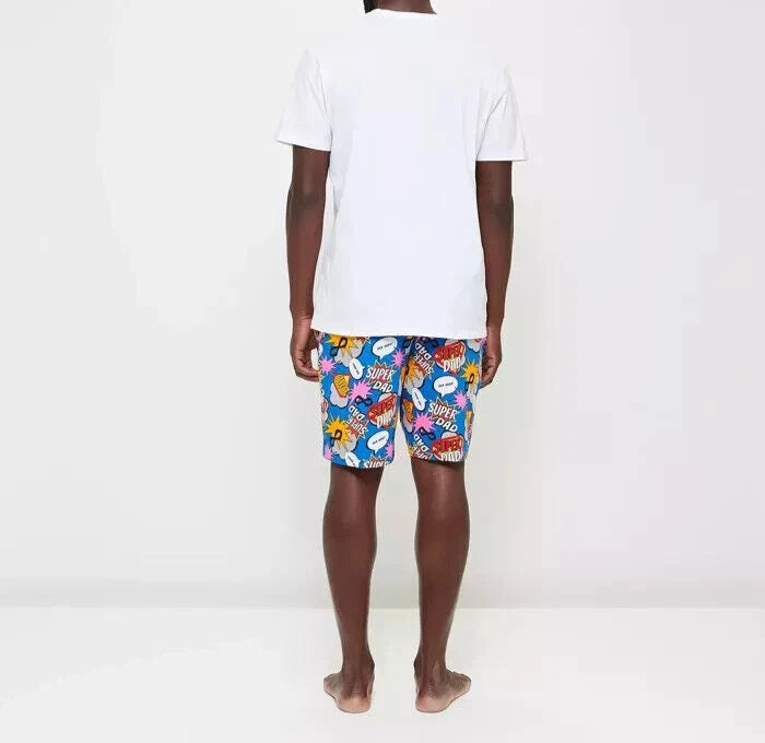 MENS size L SUPER DAD pyjamas pjs large  COTTON pockets MAXX NEW A2447