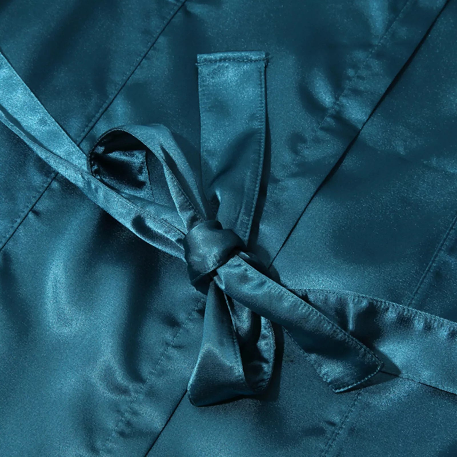Men's Silk Satin Pajamas Hooded Bathrobe with Belted Set Bath Robe Sleepwear