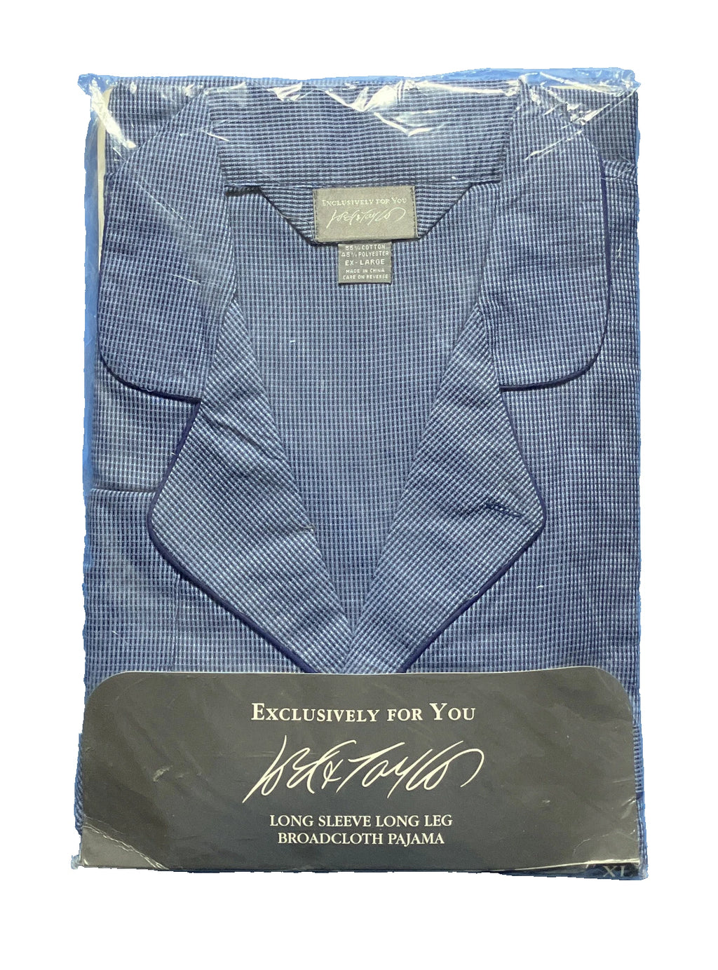 Lord & Taylor Men's  Broadcloth Pajamas  XL NEW Long Sleeve and Leg Cotton Poly