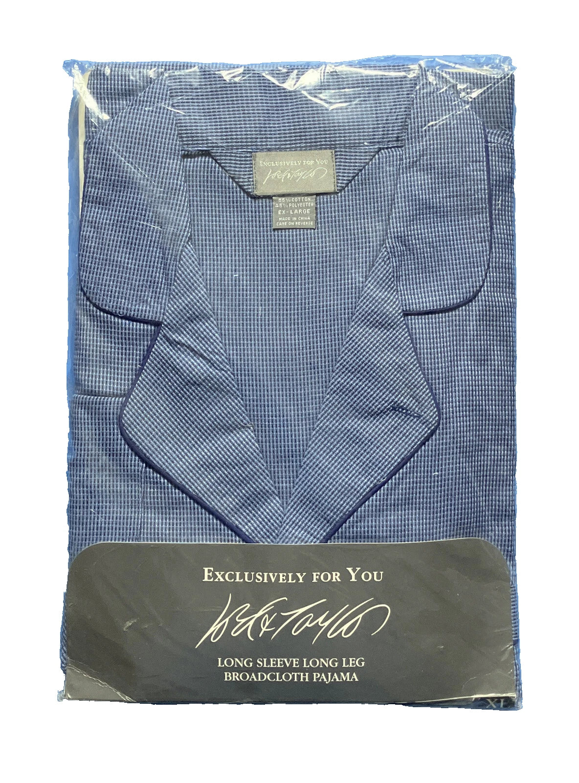Lord & Taylor Men's  Broadcloth Pajamas  XL NEW Long Sleeve and Leg Cotton Poly