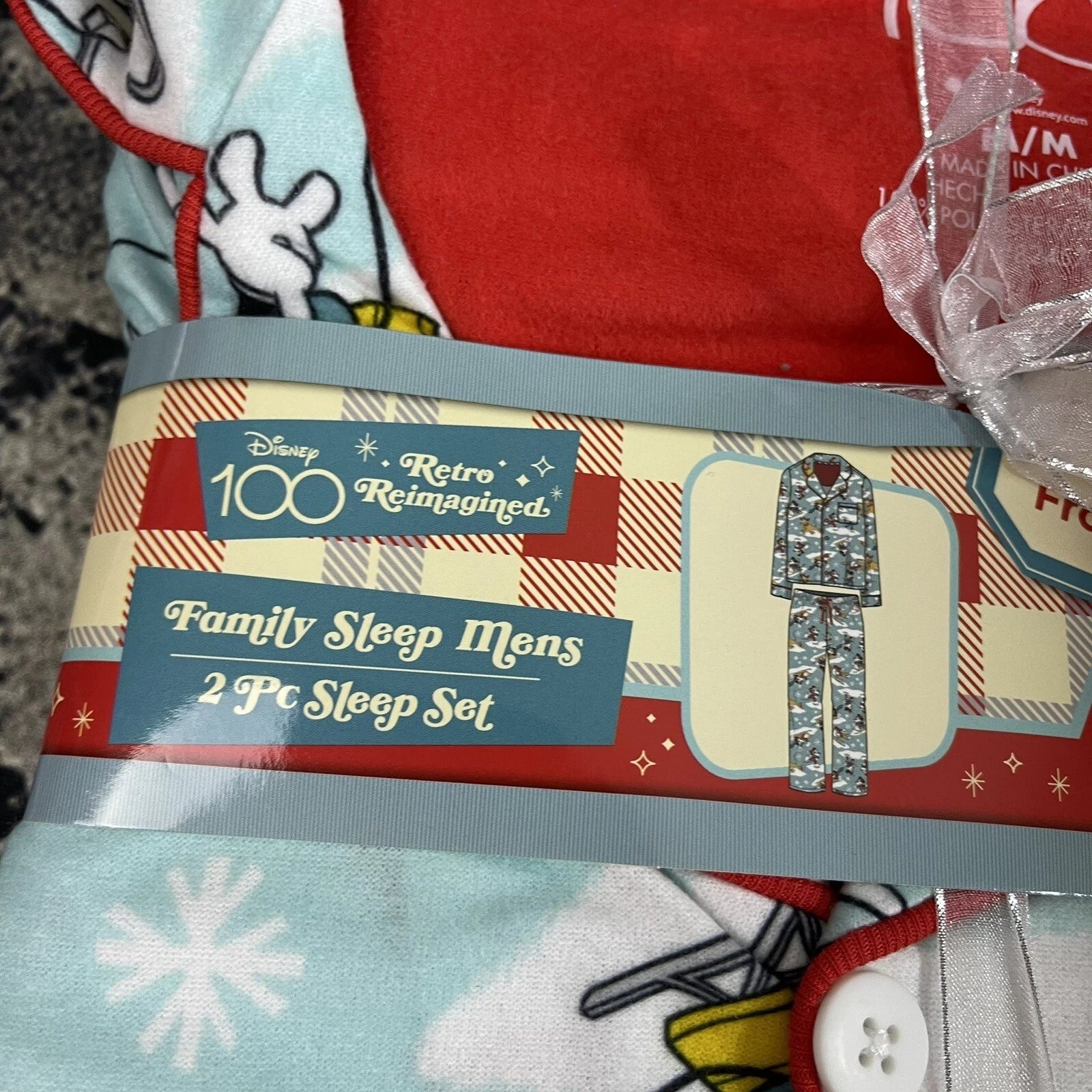 Disney Men's Medium 100 Years Retro Reimagined Family Matching Pajama Set