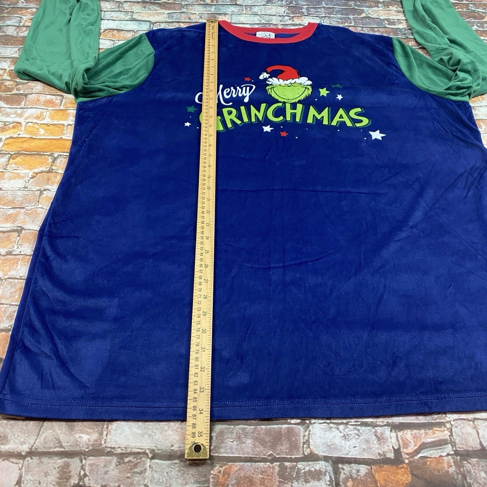 Grinch Christmas Pajamas Adult 2XLT Tall Plaid PJ Set Holiday Mens