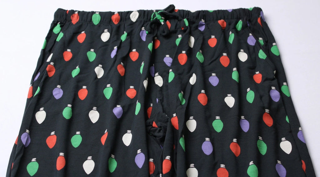 MeUndies Men's Long Sleeve Christmas Lights Pajama Set DM3 Multicolor Large