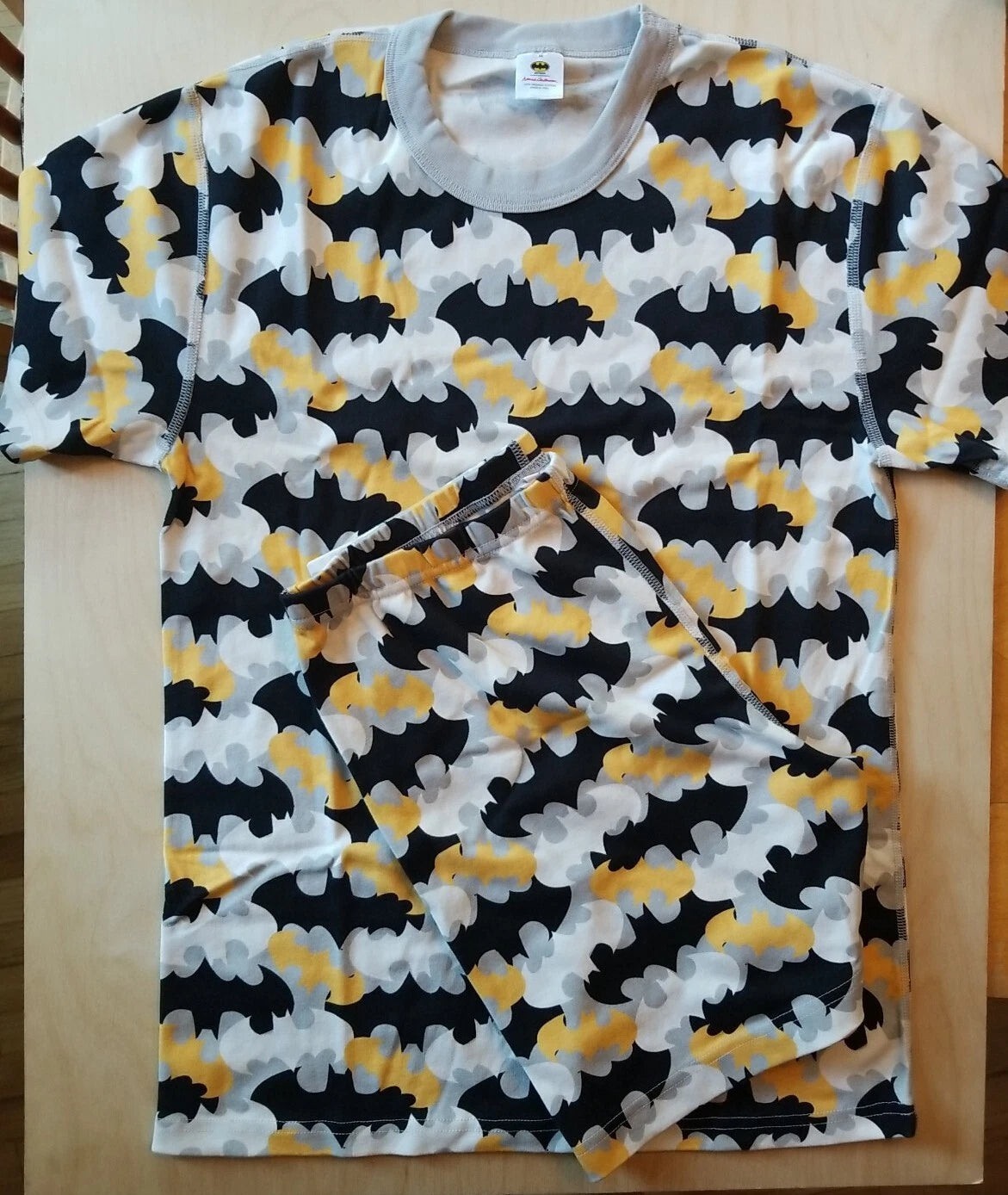 NWOT HANNA ANDERSSON BATMAN CAMO ADULT UNISEX SHORT JOHN PAJAMAS LARGE L