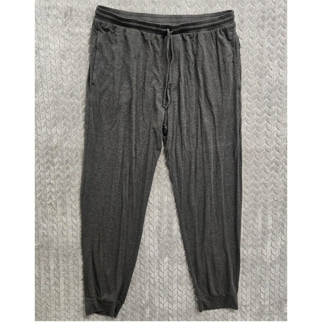 Eberjey Henry Mens Gray Modal Blend Lounge Pajama Set Henley Long Sleeve Medium
