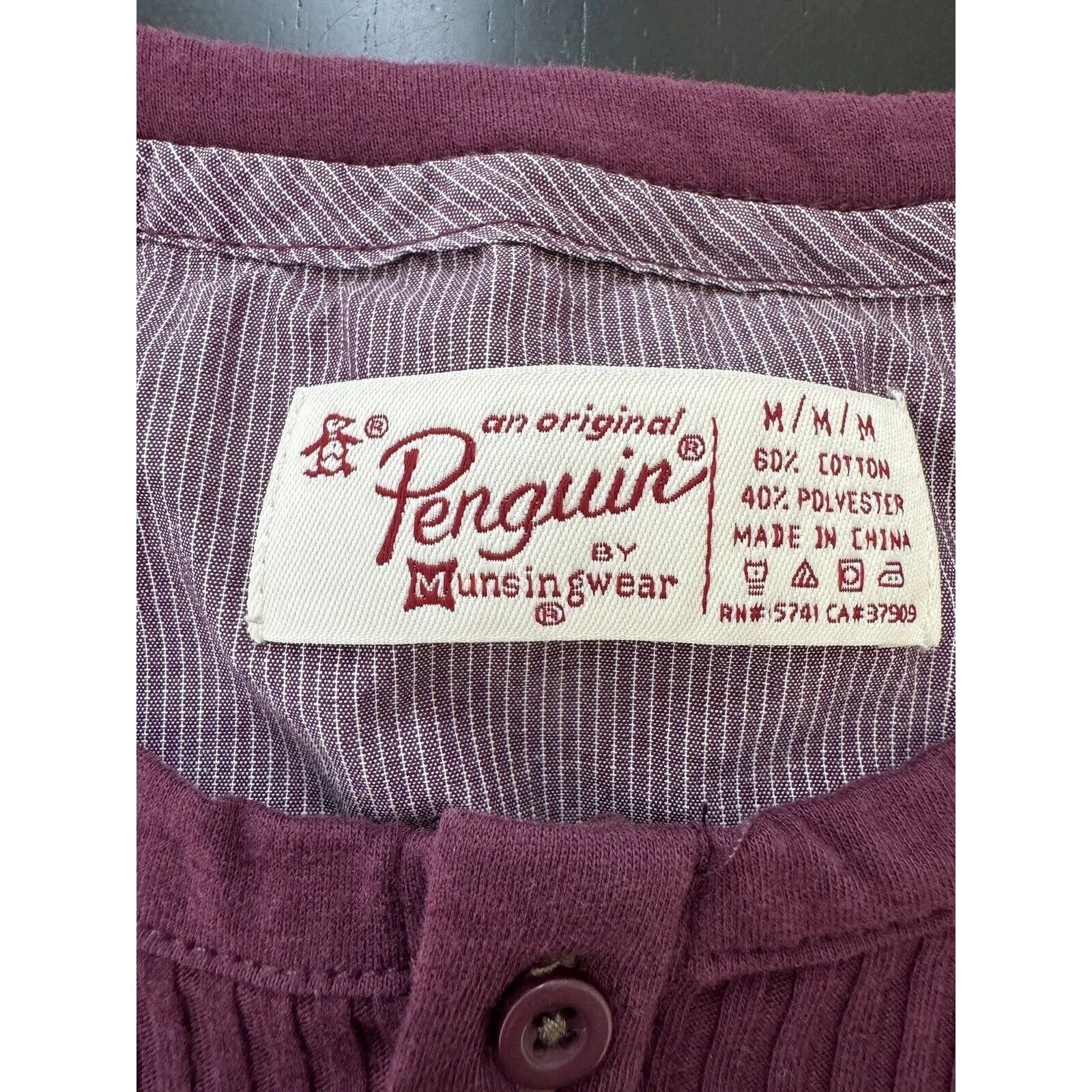 Penguin Pajama Set Men’s Medium Long Sleeve Tee Pants