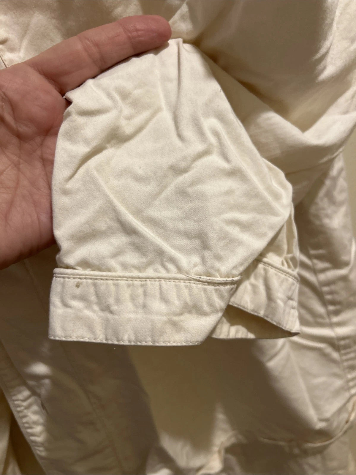 Men’s Dream fit Bamboo Cotton Pajama Set Large Ivory Soft