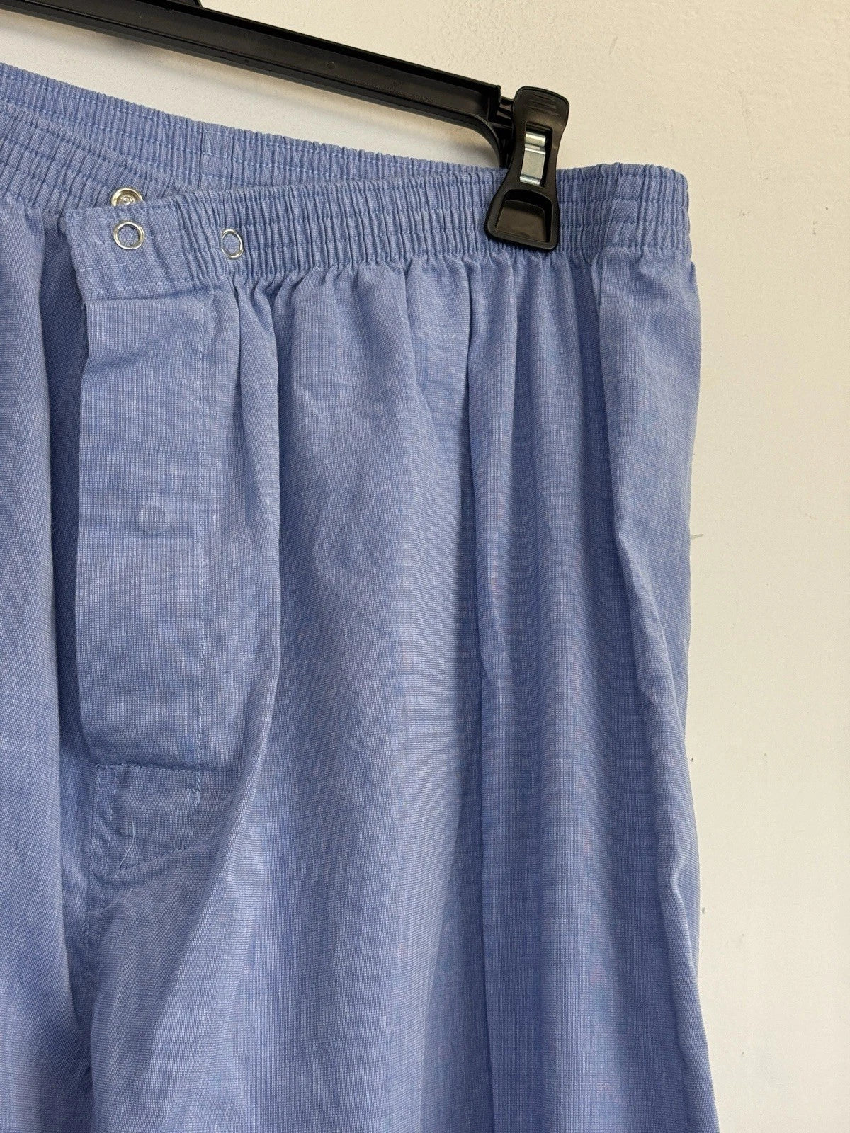 Hanes Ultimate Sleepwear Men's Size L 2-Piece Pajama Set Blue Button Front