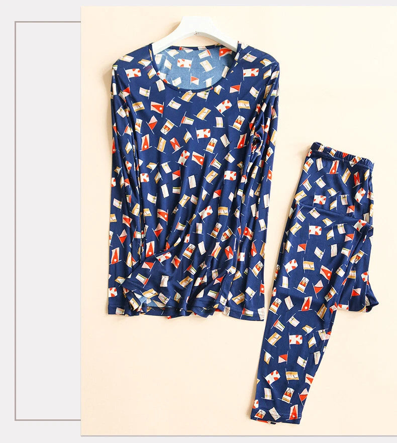 100% Silk Long Sleeve Pajamas For Men Silk Underwear Long Trousers Naked Feeling