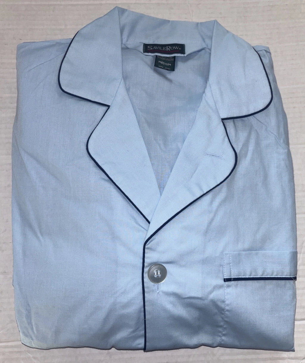 Savile Row Blue Two Piece Pajama Set Size Medium