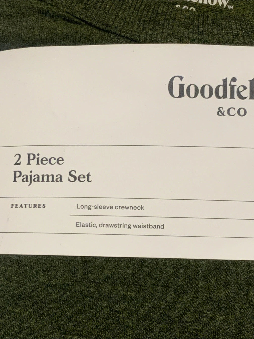 🥥 Goodfellow & Co Men's 2 Piece Green Pajama Set Size (M)🆕